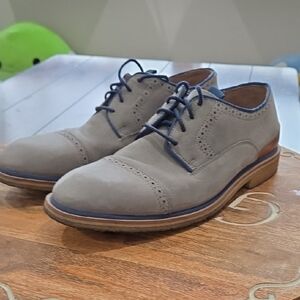 Johnston And Murphy Men's Gray Oxford Shoes Size 9